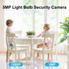 5MP E27 Glühbirnen-WLAN-Kamera Infrarot-Nachtsicht Innen Smart Home Sicherheit Videoüberwachungskamera Zwei-Wege-Audio CCTV Camcorder