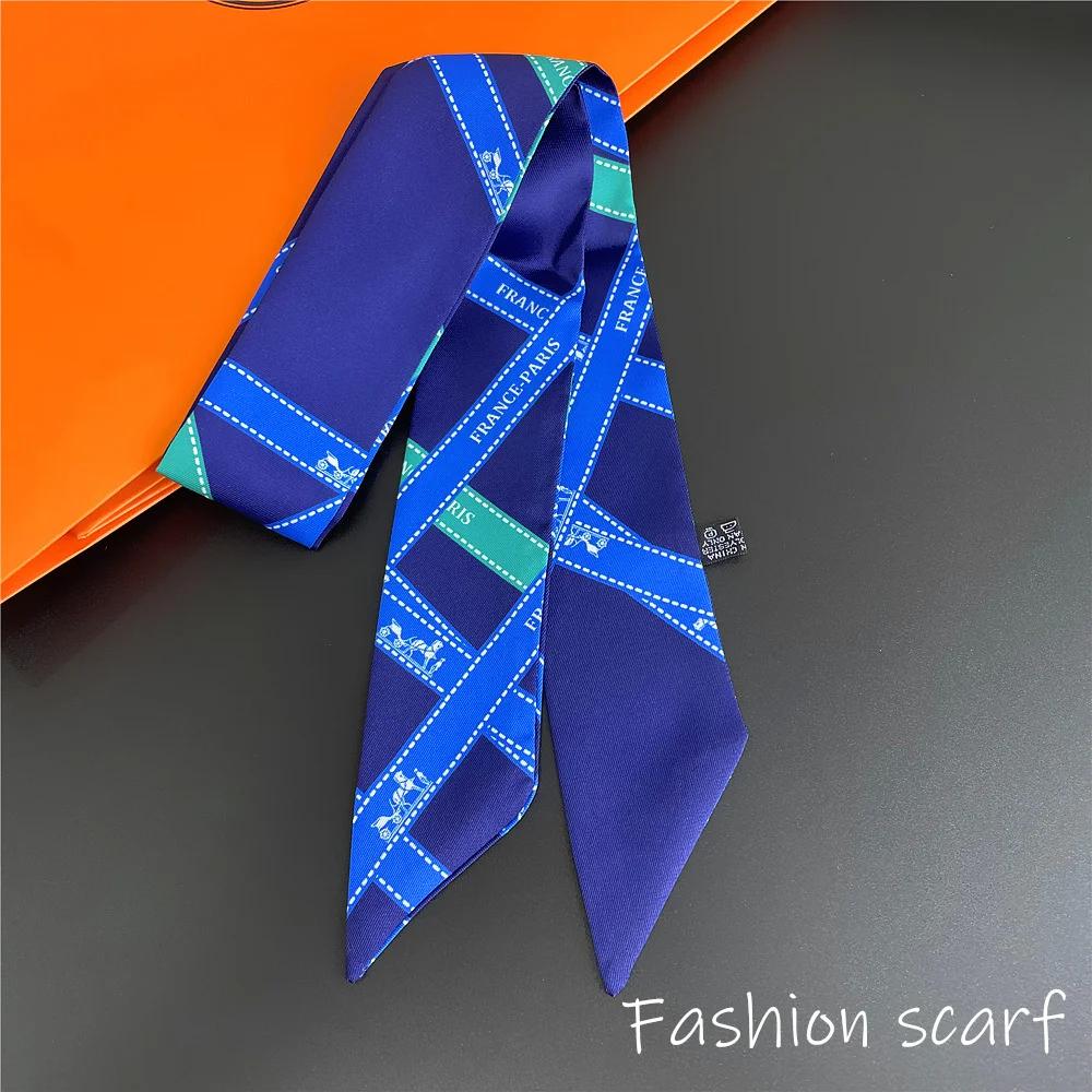 

1PC Korean Autumn Hot Sale Fashion Luxurious Ladies Leisure Decoration Twill Long Strip Streamer Silk Scarf Tie Bind bag Ribbon 90X5CM