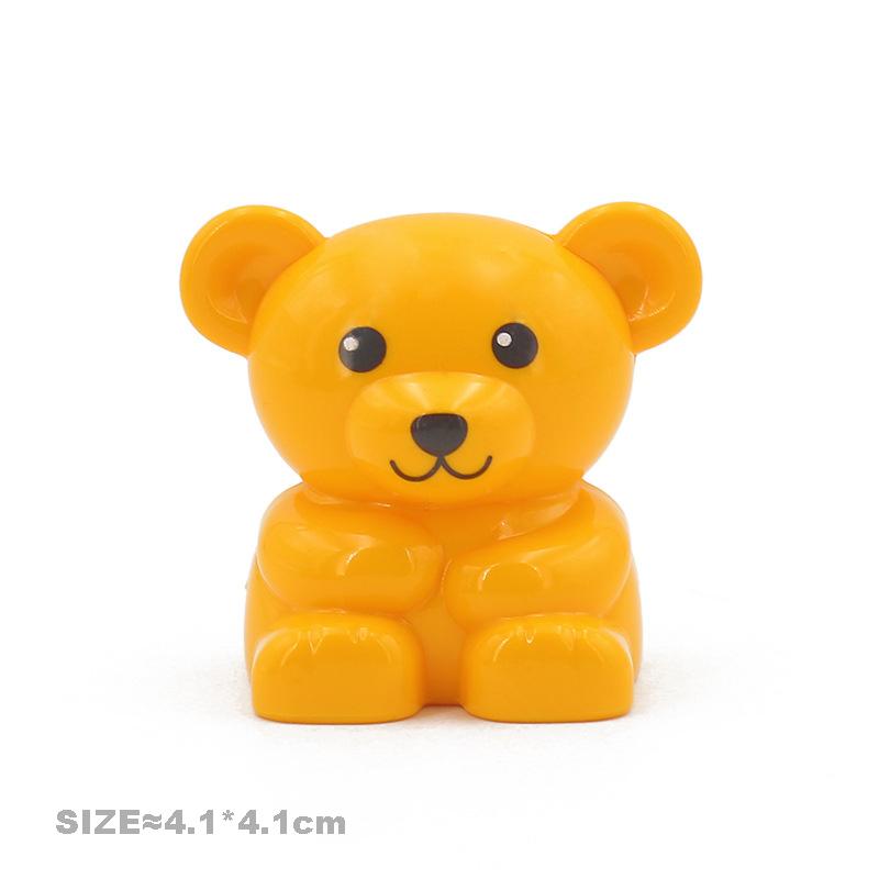 Large Size Building Blocks Cat Dog Pig Rabbit Miniature Add-Ons Fitting Blocks Farm Animals Collection Assemble Education Playthings Ideal For Kid