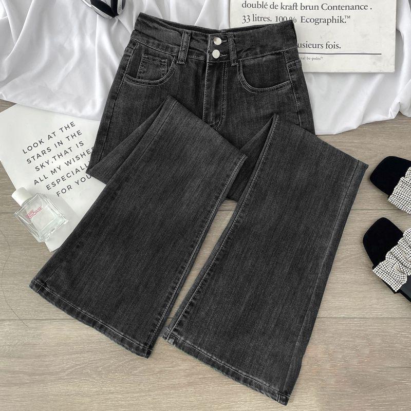

Women s Black Micro-Flare Jeans, Slimming & Elastic, Versatile Bootcut Pants for Spring/Autumn 2026 25