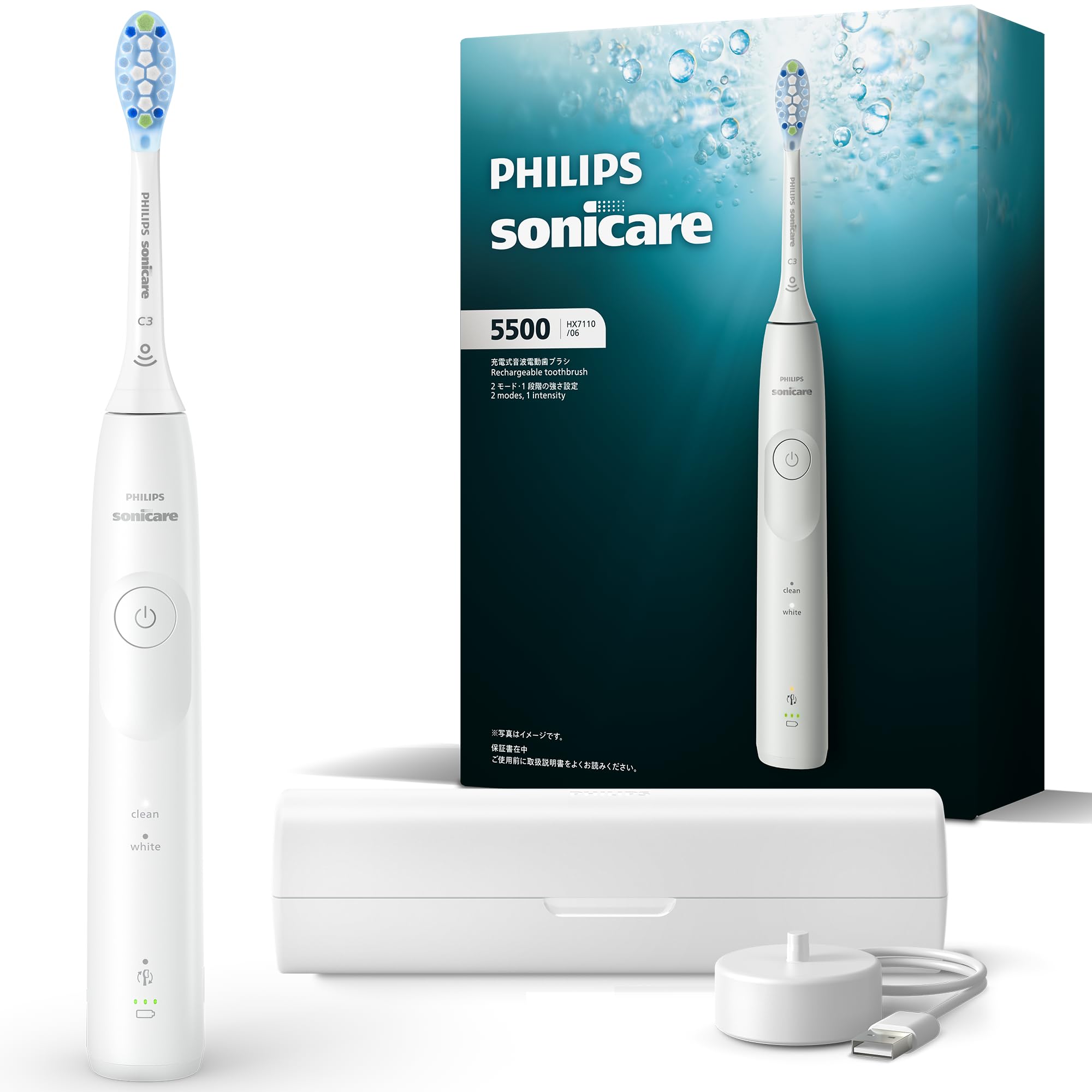 

Philips Sonicare ProtectClean 5500 Electric Toothbrush Clean Brush Charger and Travel Case White [2025 Model] (Premium Head, Stand, Included) белый