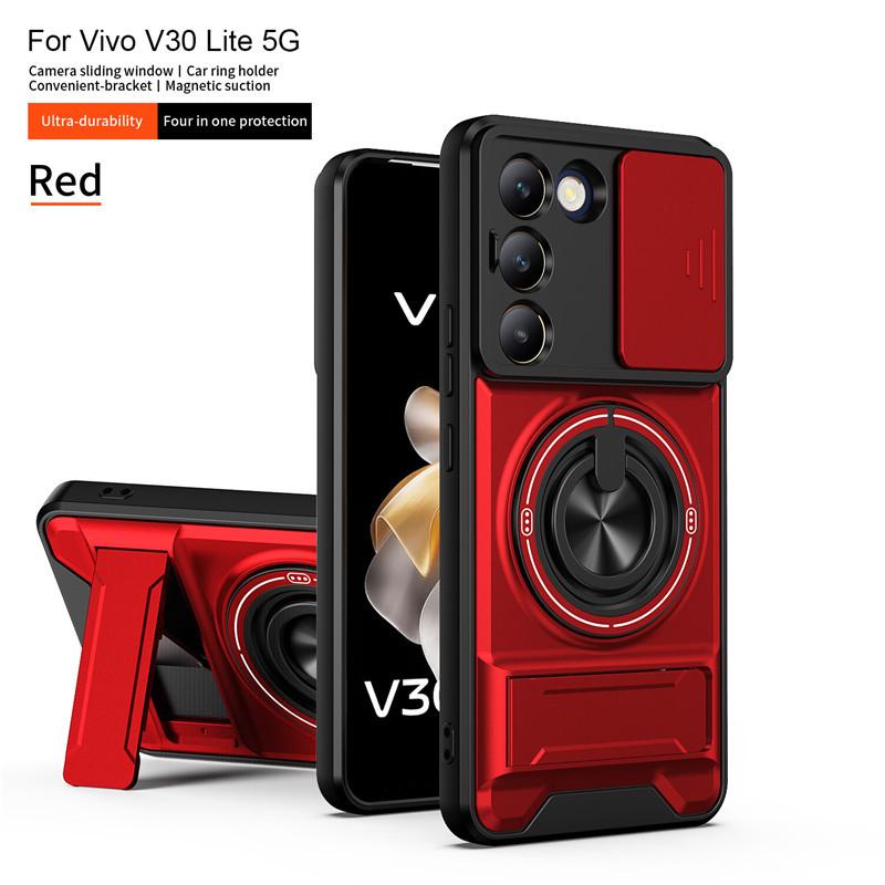 Slide Camera Cover Case for Vivo Y29 4G Magnetic Kickstand Stand Protective Phone Cover for Vivo Y29 4G