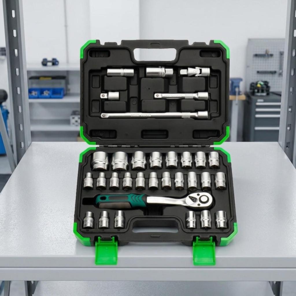 Socket Wrench Kit 72-Tooth Tools Sturdy for Garage