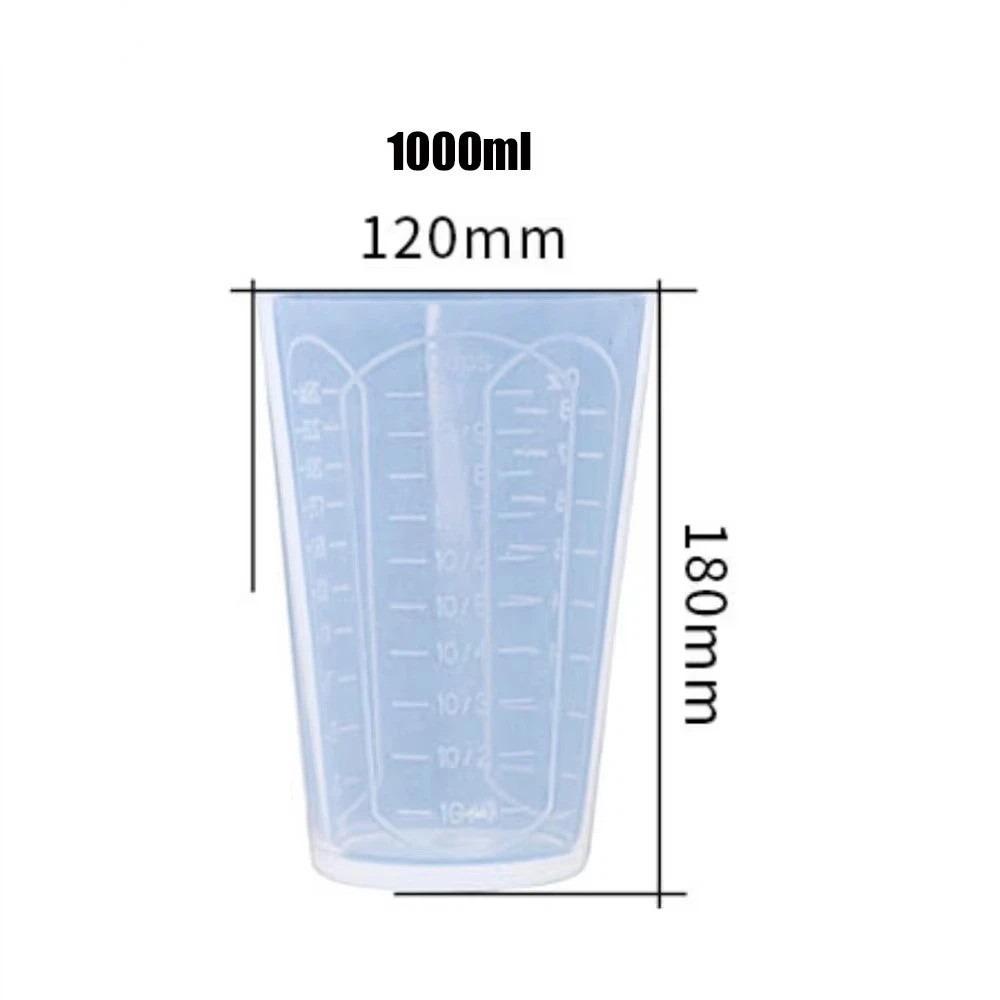 50ML-1000ML Graduated Measuring Cup Triangle Transparent Liquid Container Epoxy Resin Silicone Silicone Molds