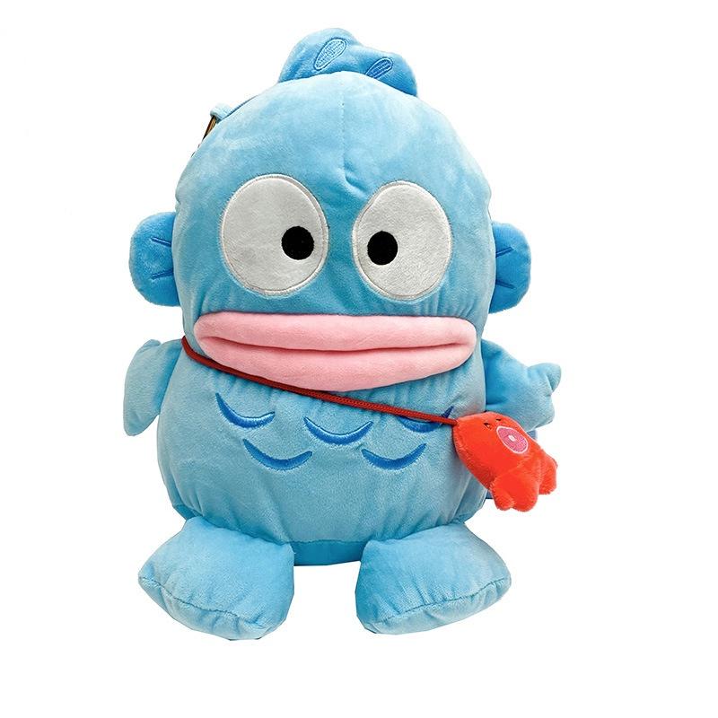 Sweet And Adorable Blue Cartoon Japanese Mermaid Monster Plush Doll Backpack