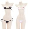 Women Girls Sexy Lingerie Japanese Lolita Kawaii Mini Bikini Set Heart Bandage Anime Erotic Costume Bra Underwear Set