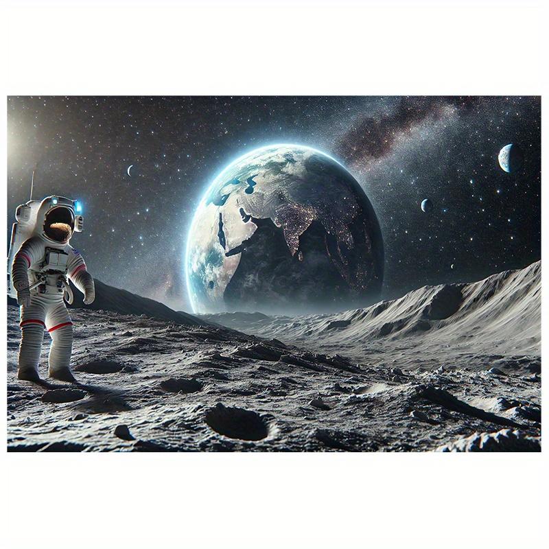 Earth and Moon Perspective Background, Photography Studio, Living Room, Outdoor Festival-themed Background Cloth
