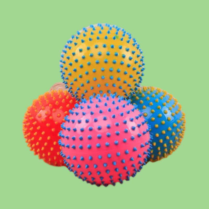

Colorful 6-inch Soft Leather Massage Ball for Toddlers (1-3 Years) - Baby Hedgehog Patting Toy різнокольоровий