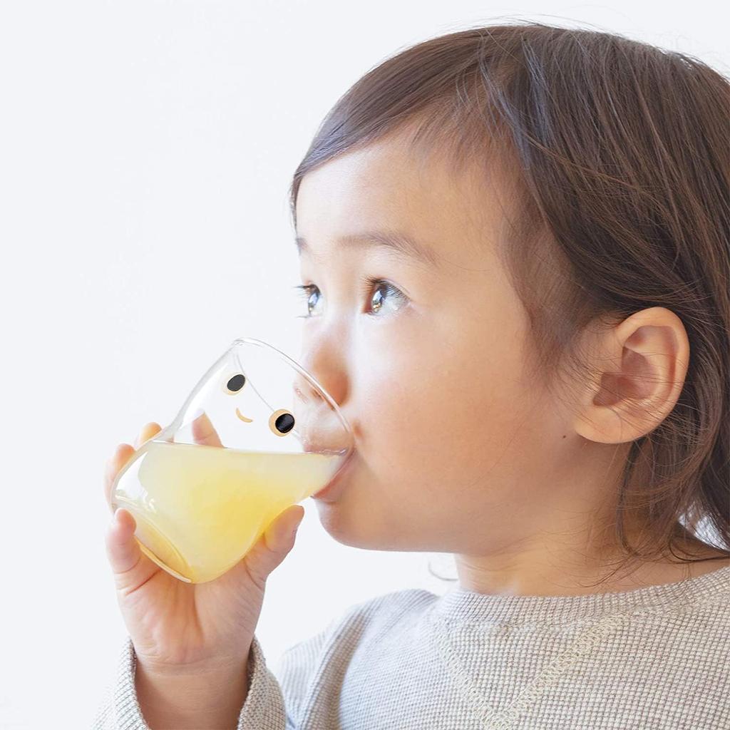 Adelia Strong Child Glasses Nico 4-piece Set, M Size (185ml), Shatterproof, Dishwasher Safe, Made In Japan, Perfect for Children's First Glasses, Clea