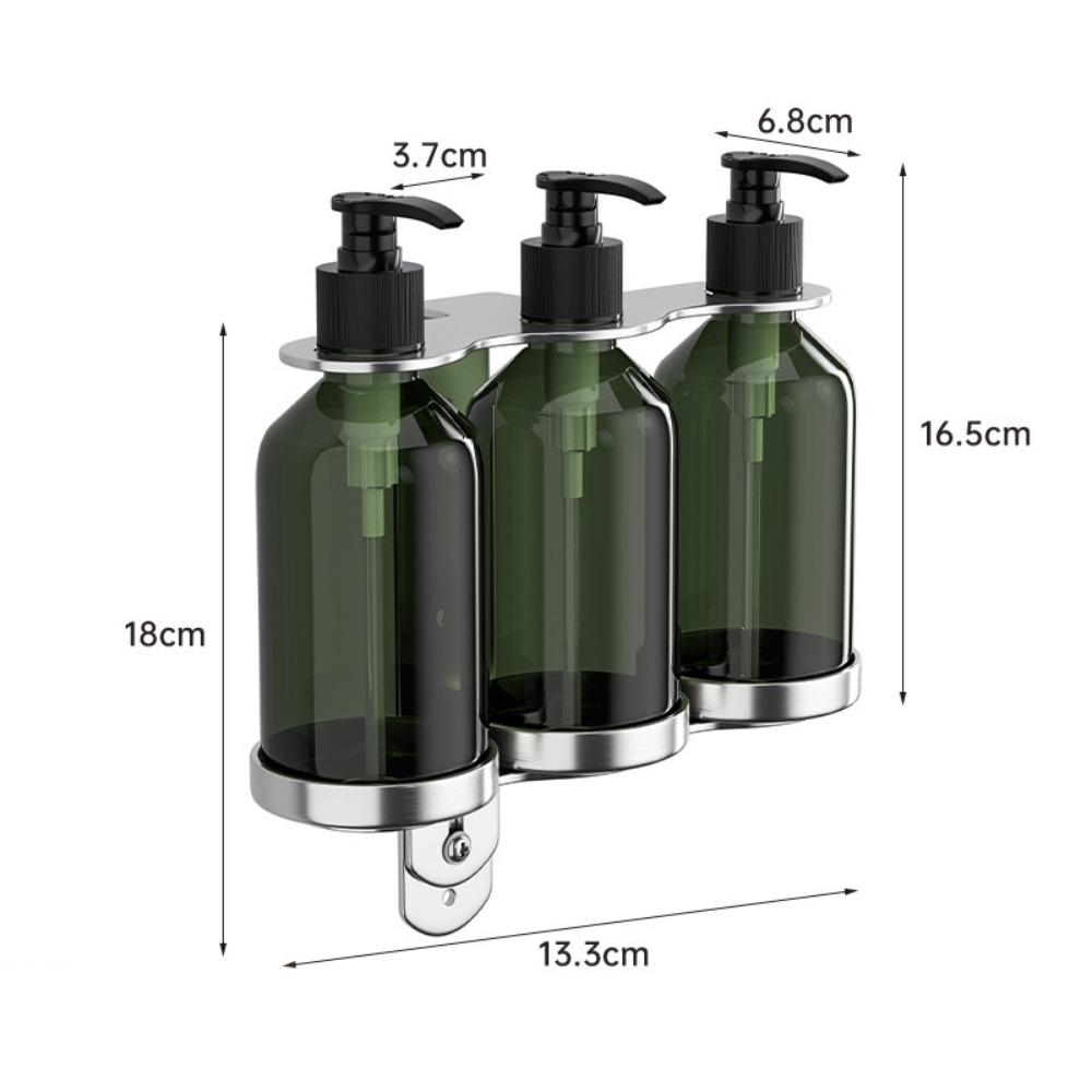 Plastic Manual Soap Dispenser Stainless Steel Pump Bottle Holder Wall Mounted Soap Dispenser  Hotel