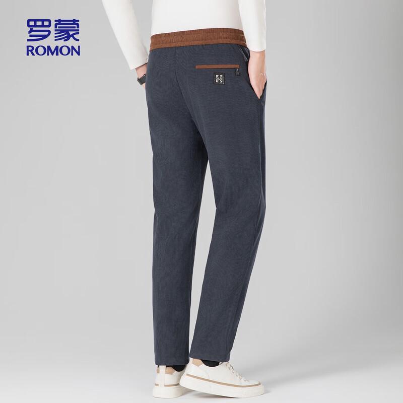ROMON Men's Corduroy Straight-Leg Casual Pants