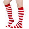 Gestreifte Kniestrümpfe Gestreifte Wadenstrümpfe Halloween Festival Cosplay Strümpfe Lange Stiefelstrümpfe Strumpfwaren für Damen