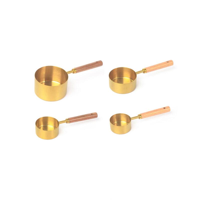 MDNG Gold Plastic Measuring Cup and Spoon Set