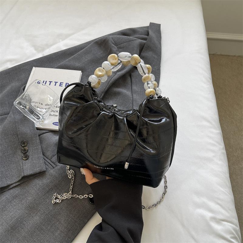 Summer pleated dumpling bag new women's bag high sense versatile shoulder bag messenger bag