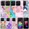 Süßes Axolotl Kawaii Weiches Cover für Xiaomi Redmi Note 15 14 13 12 Pro Plus Handyhülle 14S 11S 11T 11E 10S 10 4G Muster Schale Rot