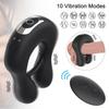 Wireless Remote Penis Ring Prolong Ejaculation Vibrating Cock Couple Resonance Testicle Vibrator Sex Toys for Men