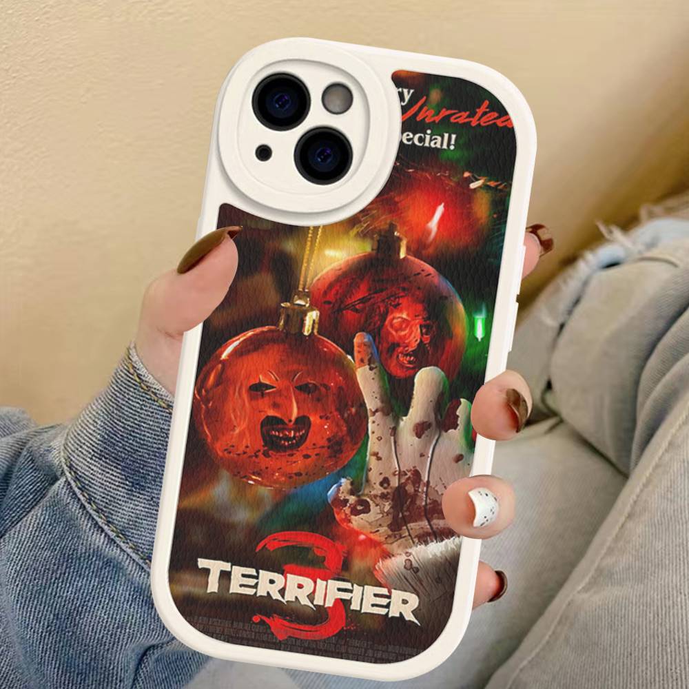 T-Terrifier Funny Horror For IPhone 16 15 14 16E 13 12 11 Pro Max Plus Phone Leather Case