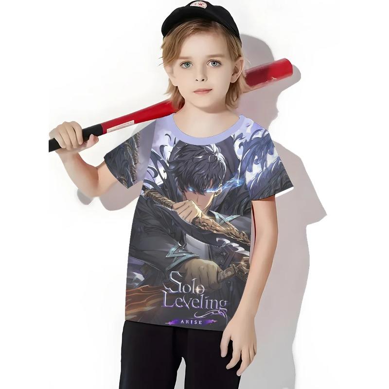 Anime Solo L-levelings 3D Print Baby Clothing 5 To 14 Years Male Outdoor Clothes for Children Boy Girl Child T-Shirt Top Shirts