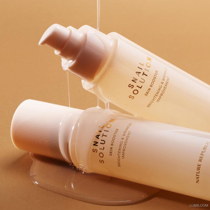 Nature Republic Snail Solution Skin Care 2-Set (Skin Booster 130ml + Emulsion 120ml) (+Free Gift)