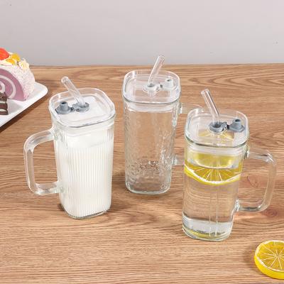 Square Coffee Cup Heat Resistant Water Cup Stylish Transparent Glass Cup  Home Bar