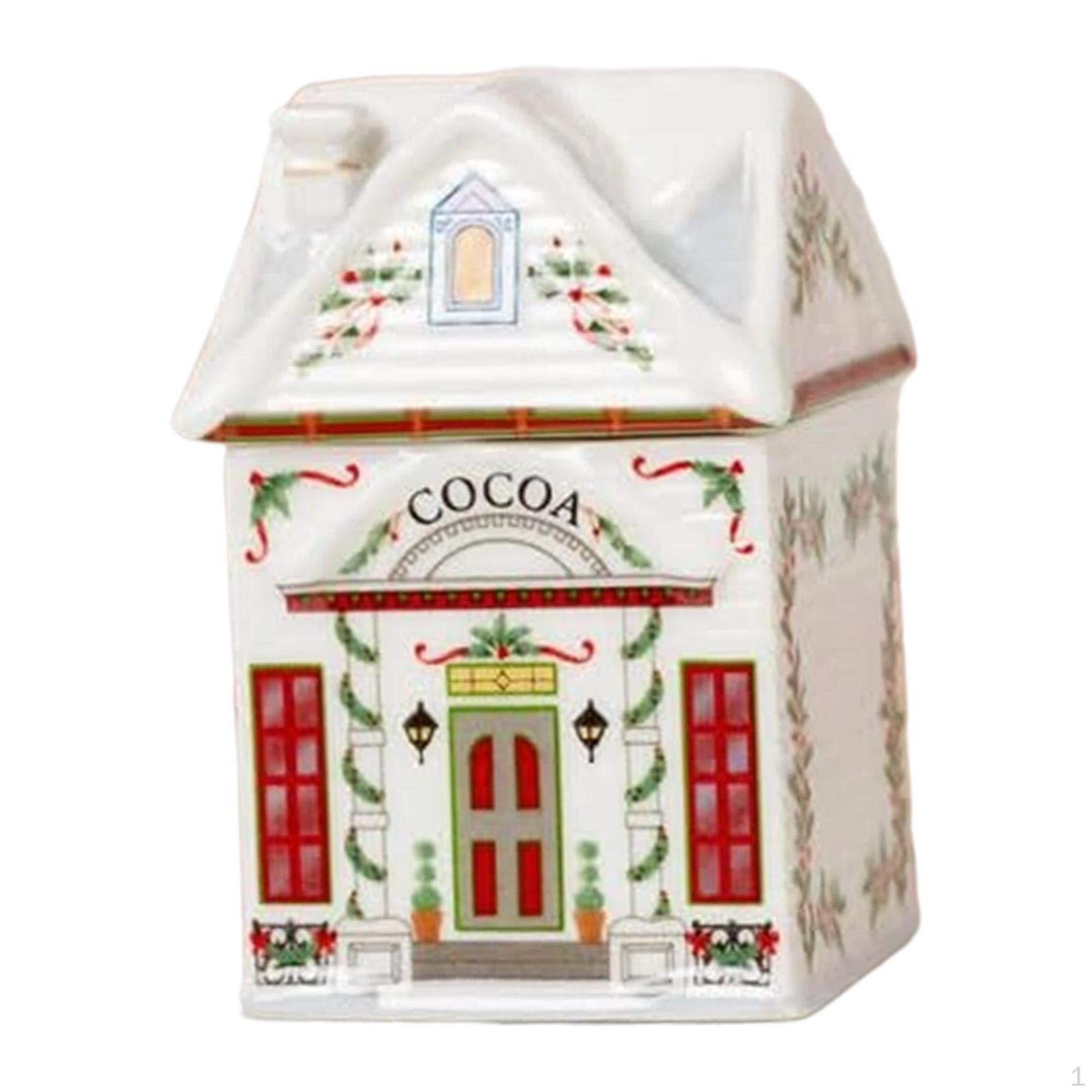 

Christmas Village Spice House Miniature Resin Ornament Condiment Storage Box Xmas Decoration Style F