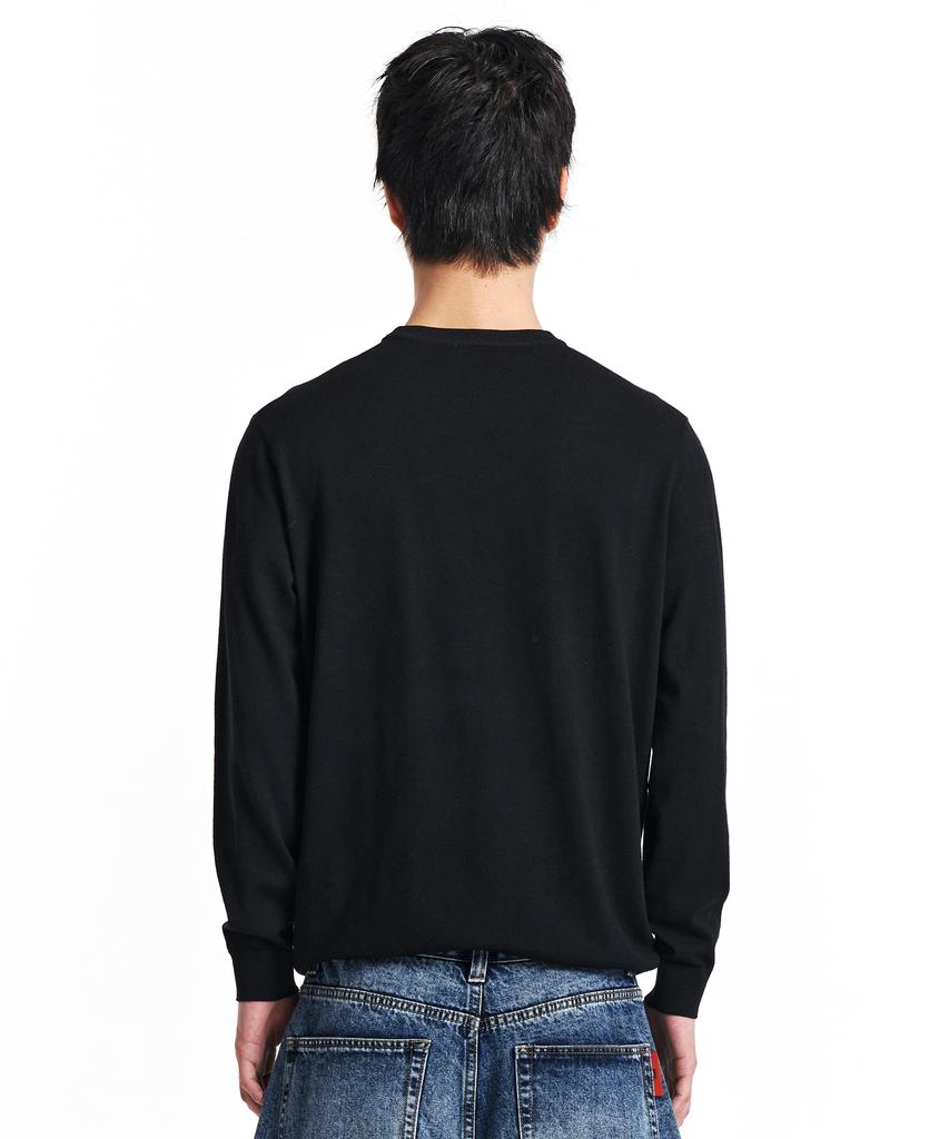 Gicheol Core Layer Knit Top (Black)
