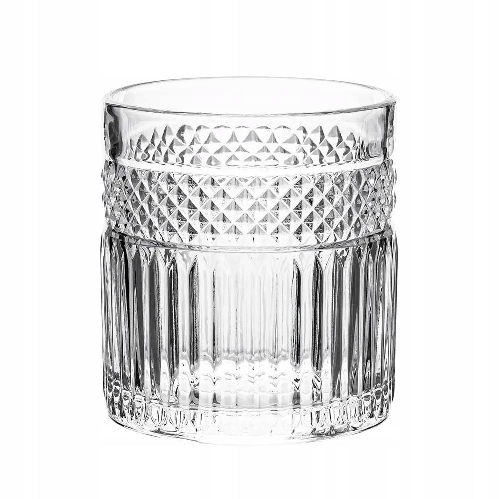 Szklanka do whisky drinków przezroczysta ryflowana 330ml 1szt Greta