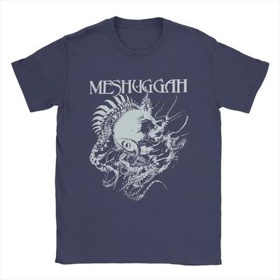 Herren T-Shirt Koloss Extreme Metal Band Meshuggah Vintage Reines Baumwoll T-Shirt Kurzarm T-Shirt Rundhals Oberteile Geschenkidee#Farbe