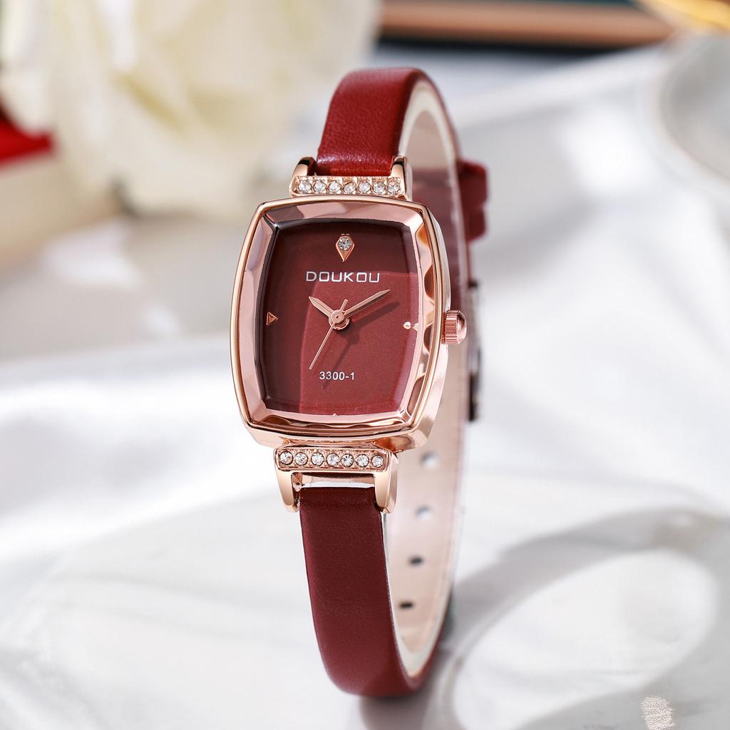 Women PU Leather Watch Ladies Quartz Wristwatches Female Gift Clock