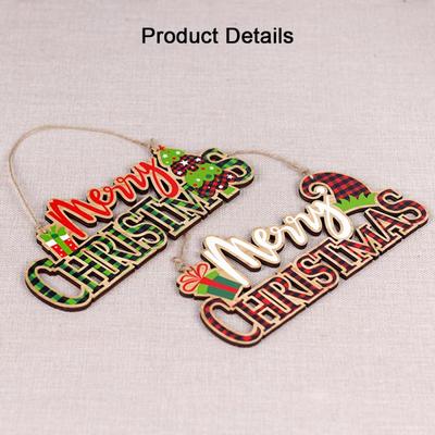 Christmas Wood Signs Wooden Merry Christmas Hanging Sign Words Decorative Plaques For Wreath Home Door Wall Art Decor ByTOP1