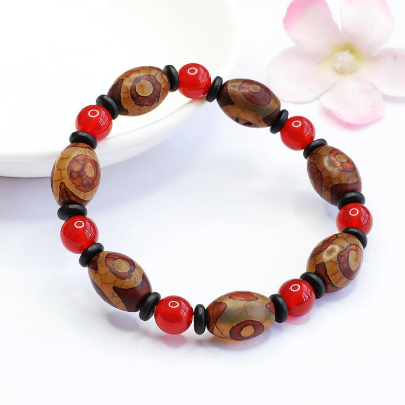 2026 as Right Rain Tibet Beads Red Agate Bracelet Chalcedony Factory Live Delivery S2040408