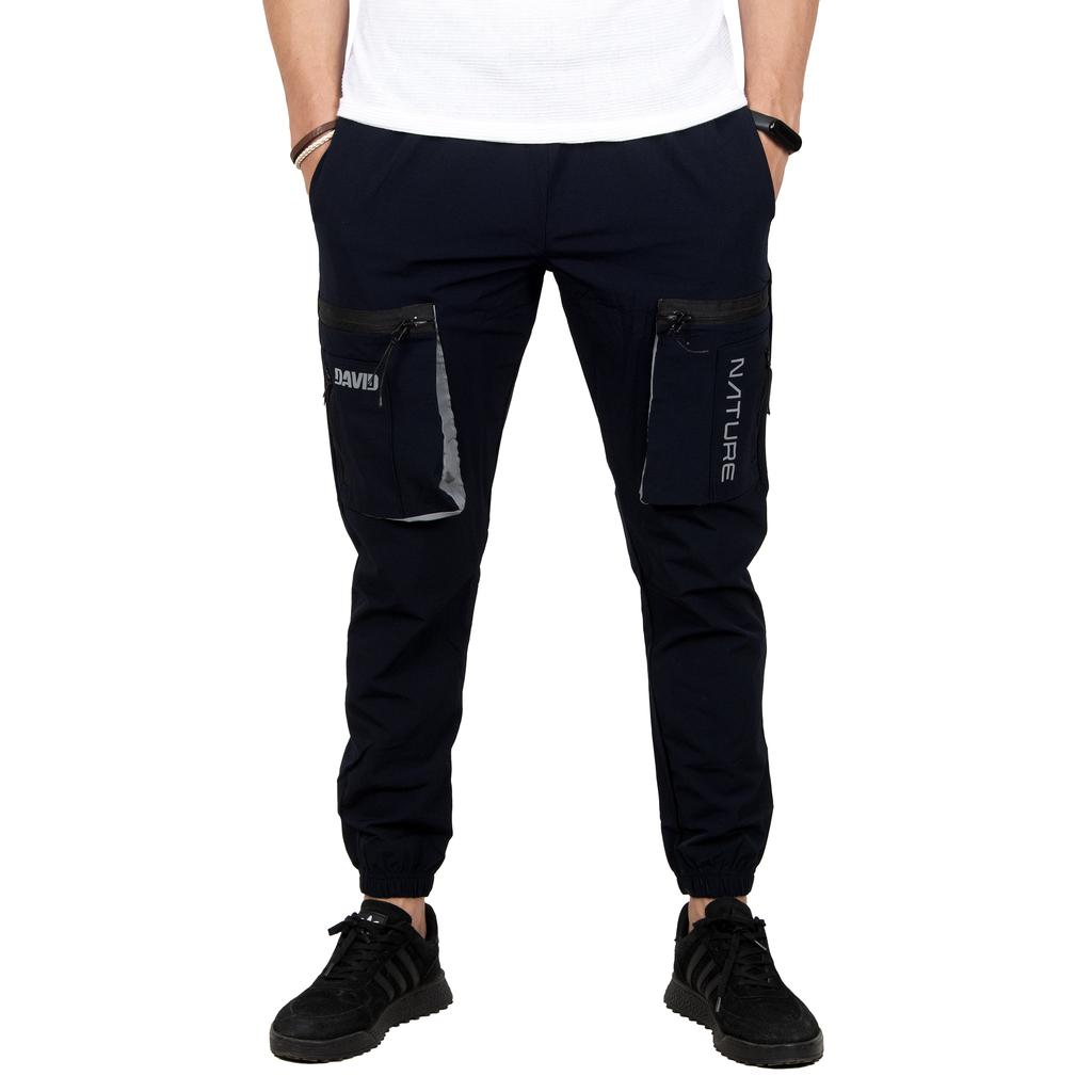 

DeepSEA Мужские облегающие тканые брюки из лайкры с карманами на молнии и детальными карманами-карго 23050281