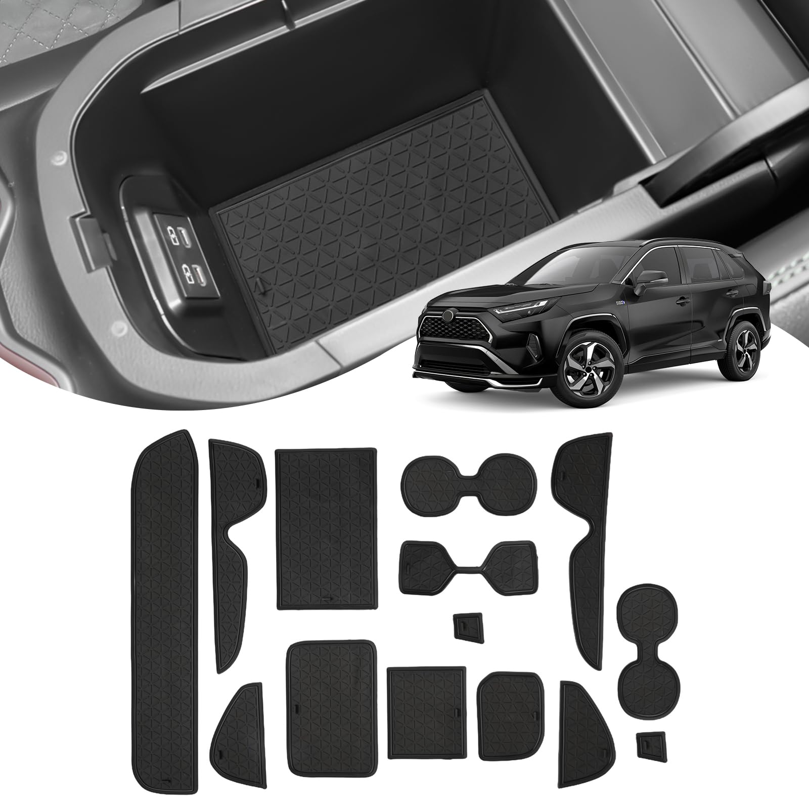 

SXCY New Toyota RAV4 50 Series Rubber Mat Love4 Interior Rubber Mat Love4 Door Pocket Mat Love4 Exclusive Sheet Scratch Prevention Mat Noise Reduction