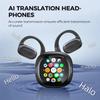 KI Sprachübersetzer Ohrhörer Echtzeit Übersetzen Kopfhörer LCD Touchscreen Übersetzer Bluetooth 5.4 Kopfhörer 134 Sprachen Akzente für Android iOS