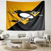 Tapestry hokejového týmu Pittsburgh Penguins, Tapestry s jedinečným designem, Nástěnná dekorace do ložnice, obývacího pokoje, herny, Hřejivé vánoční dárky pro fanoušky