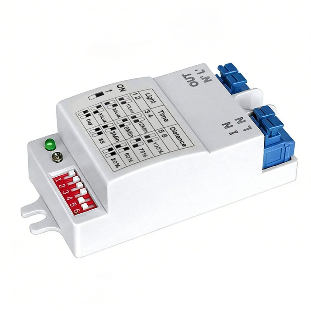 5.8GHz Microwave Sensor 220V Auto-Sensing Switch Easy Install Motion Sensor Lighting Control