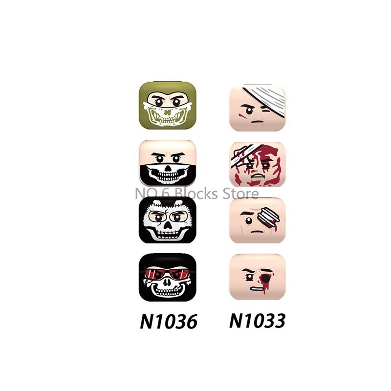 City Building Blocks Body Character Clothing Head Face DIY Parts Hair Expression Accessories Figure Headwear Helmet Bricks Toys