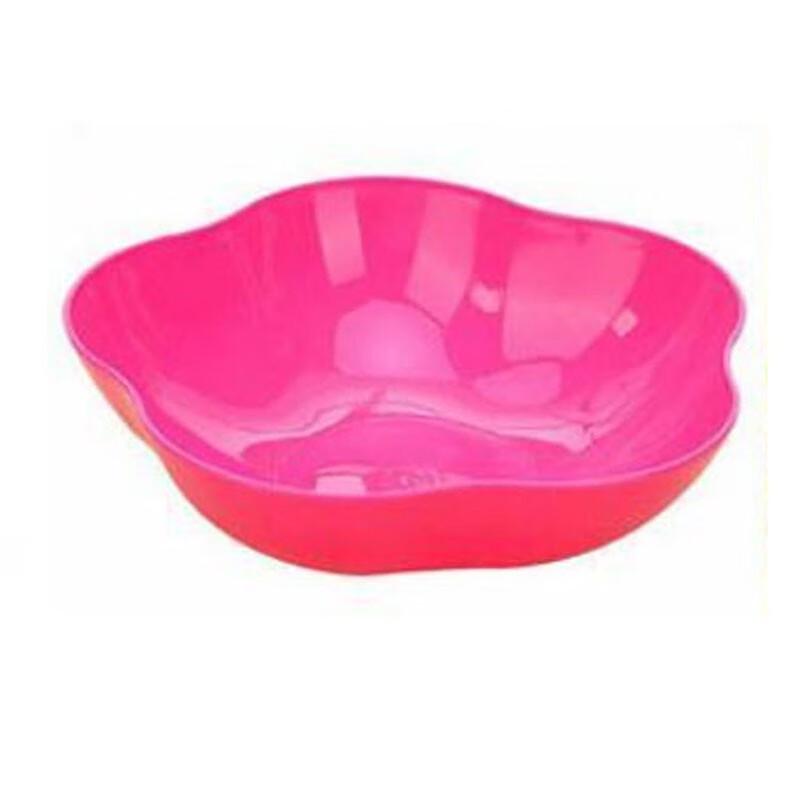 Homeglen Plum Blossom Plastic Fruit & Snack Plate - 4 Pack