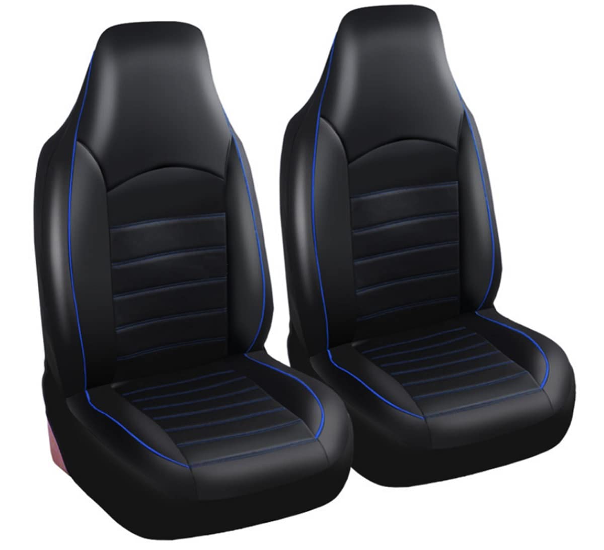 

Company Front Set and Synthetic Leather PU Leather Seat Covers for Standard and Light Vehicles Domestic Sales 2-Seat (Driver Passenger) (Blue Line)