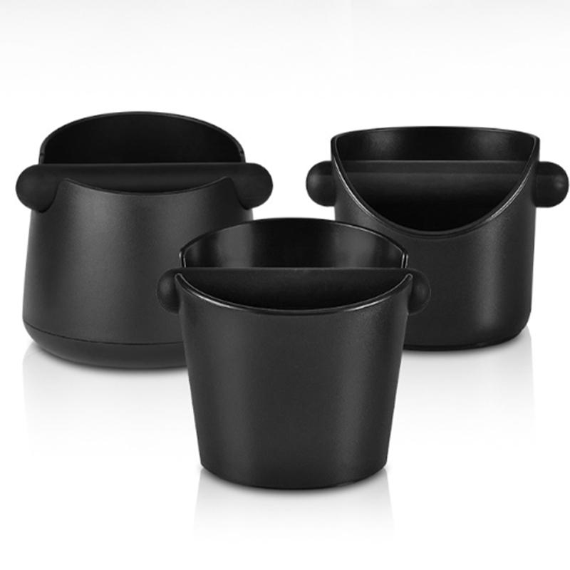 Food-Grade ABS Coffee Ground Shock-Absorbent Knock Box Thickened Anti-Slip Espresso Waste Bin Compact Coffee Bar Accessory