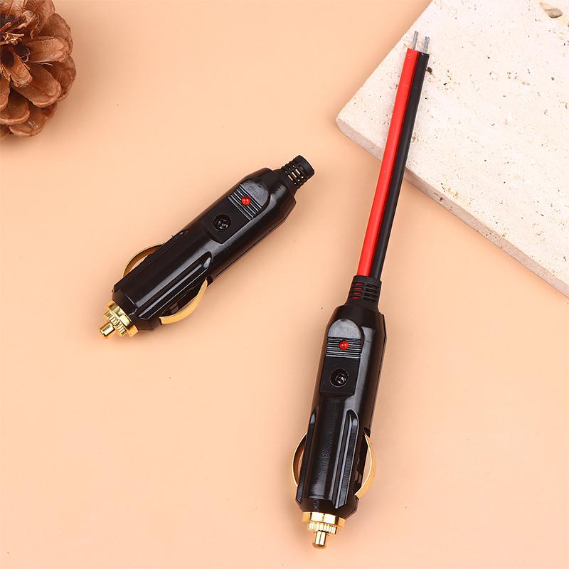 Auto 20A Male Car Cigarette Lighter Led Socket Plug Connector Adapter Sigaretten Aansteker Auto Copper Wire High-Power 12V 24V