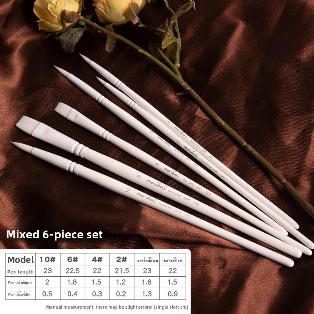 4/6 pcs Nylon Hand Drawn Watercolor Soft Hair Painting Material High Quality Watercolor Brush Gift