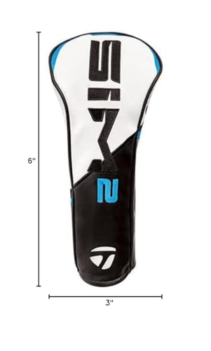 TaylorMade 2021 Golf Sim2 Fairway Wood Headcover in Black/White/Blue/Lime Neon