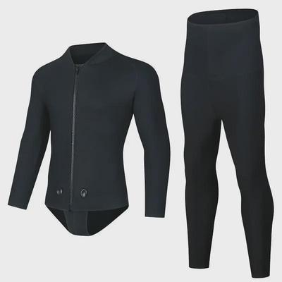 Traje de buceo y pesca profesional de invierno de 3 mm: dos piezas cálido y resistente al frío para esnórquel y protección contra medusas.