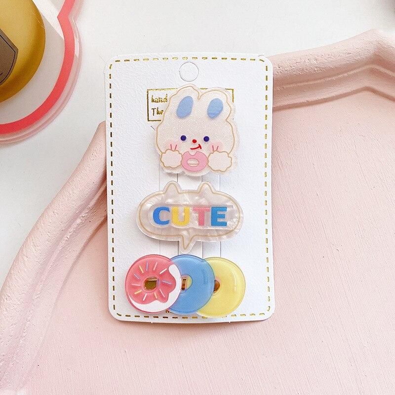 

3 шт. Kawaii Animal Hair Pin Милі акрилові заколки для волосся для дітей Головний убір Головний убір для маленьких дівчат Аксесуари для волосся для дітей
