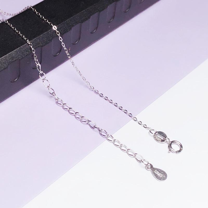 S925 Sterling Silver Women’s Adjustable Box Chain Necklace Choker with Extension