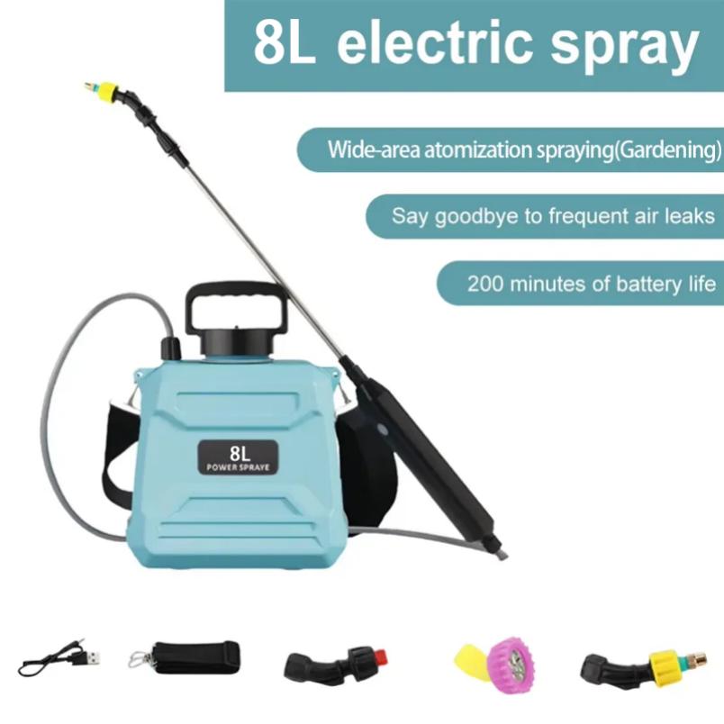 8L Electric Backpack Sprayer Pesticide Sprayer Rechargeable Automatic Sprayer Bottle for Garden Irrigation for Lawn