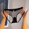 Delicate Ringing Bell Briefs Low Waist Chains Thong Intimate Sheer Mesh Panties  Valentine's Day