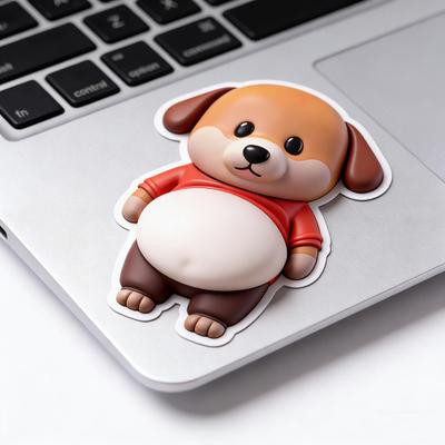 Stress Relief Toy High Viscosity Adhesive No Trace Removal Dual-Purpose Pinch Squeeze Anti-Collision Sticker Silicone Puppy Man Car Decor