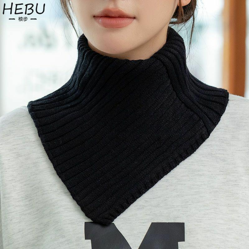Mote varm avtakbar turtleneck hals varmere skjerf strikket falsk krage